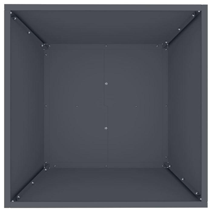 Vaso da giardino-Fioriera da Esterno-Contenitore per Piante Antracite 50 x 50 x 15 cm