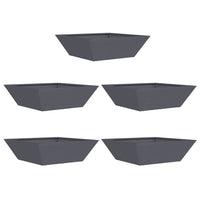 Vasi da giardino a ciotola , 5 pezzi, antracite, 50x50x15 cm in acciaio. 873829