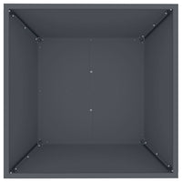 Vasi da giardino a ciotola , 5 pezzi, antracite, 50x50x15 cm in acciaio. 873829