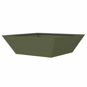 Vaso da Giardino Verde Oliva 50x50x15 cm in Acciaio 873830