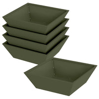 Vaso da giardino 5 pz-Set di 5 Fioriera da Esterno-Contenitore per Piante Verde oliva 50 x 50 x 15 cm