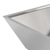 Vaso da giardino  50x50x15 cm in acciaio inox 873832