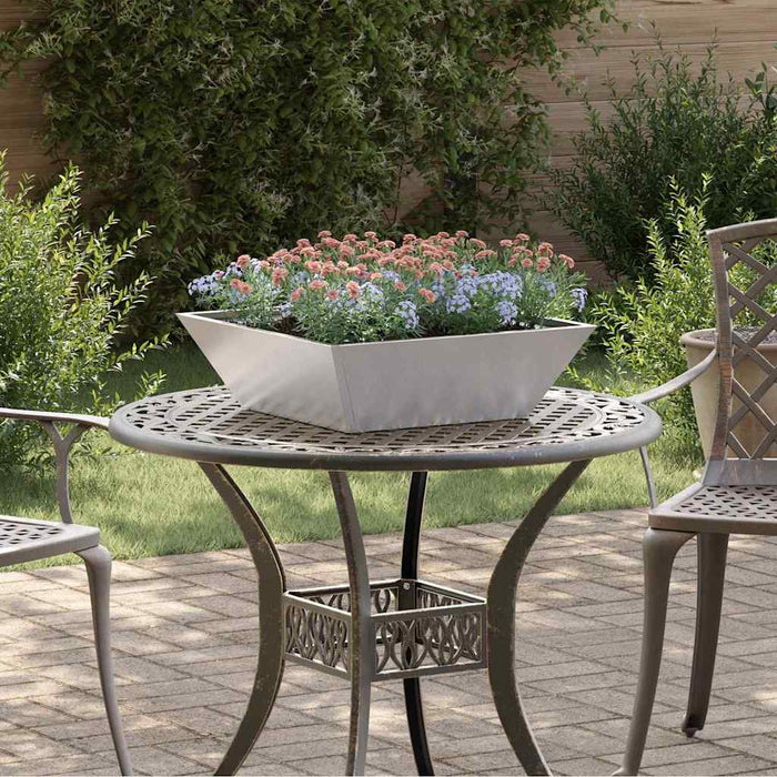 Vaso da giardino  50x50x15 cm in acciaio inox 873832