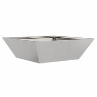 Vaso da giardino  50x50x15 cm in acciaio inox 873832