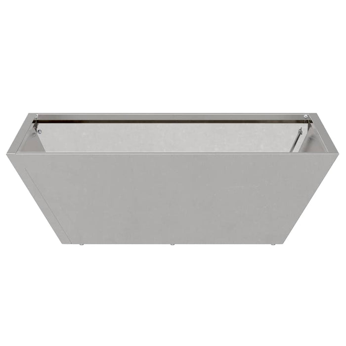 Vaso da giardino  50x50x15 cm in acciaio inox 873832