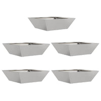 Vasi da giardino , set da 5 pezzi, 50x50x15 cm in acciaio inox 873833