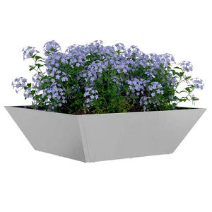 Vasi da giardino , set da 5 pezzi, 50x50x15 cm in acciaio inox 873833