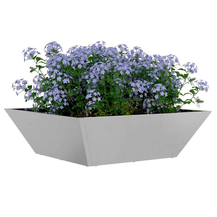 Vasi da giardino , set da 5 pezzi, 50x50x15 cm in acciaio inox 873833