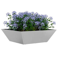 Vaso da giardino 5 pz-Set di 5 Fioriera da Esterno-Contenitore per Piante Argento 50 x 50 x 15 cm