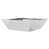 Vaso da giardino-Fioriera da Esterno-Contenitore per Piante Argento 50 x 50 x 15 cm Acciaio zincato