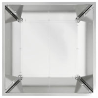 Vaso da giardino-Fioriera da Esterno-Contenitore per Piante Argento 50 x 50 x 15 cm Acciaio zincato