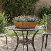 Vaso da Giardino  50x50x15 cm in Acciaio Corten 873836