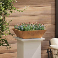 Vaso da Giardino  50x50x15 cm in Acciaio Corten 873836