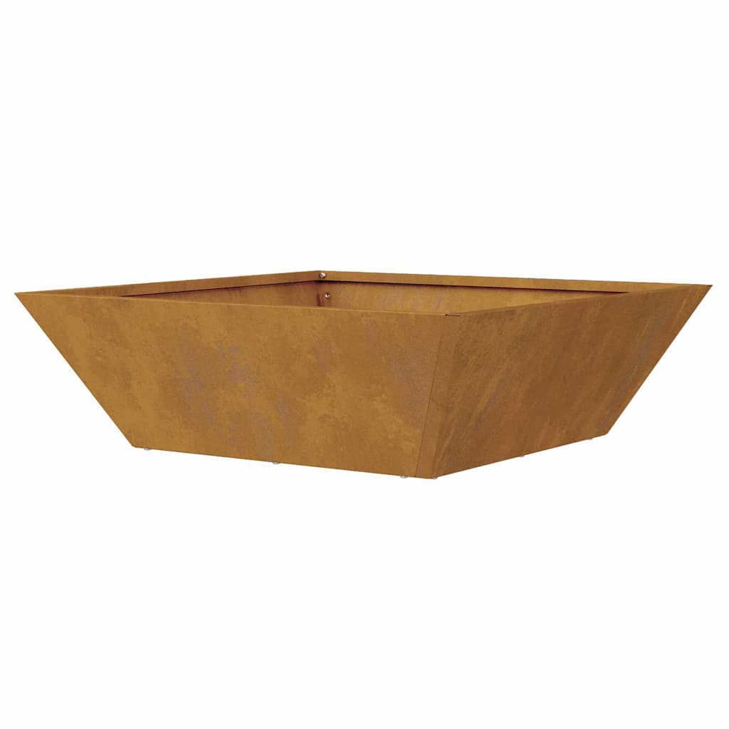 Vaso da Giardino  50x50x15 cm in Acciaio Corten 873836