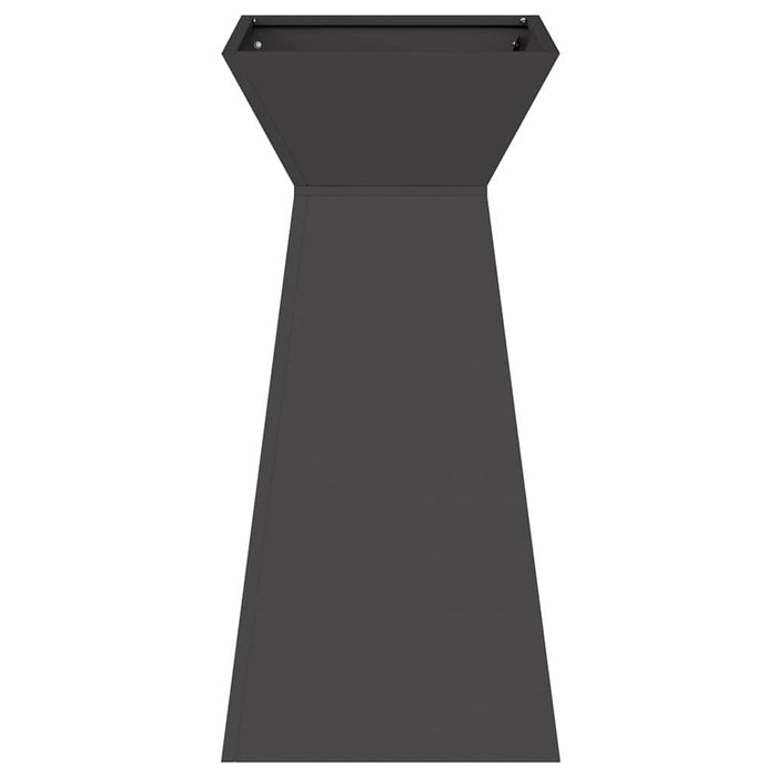 Vaso a Pilastro-Fioriera da Esterno-Contenitore per Piante Nero 35 x 35 x 73 cm