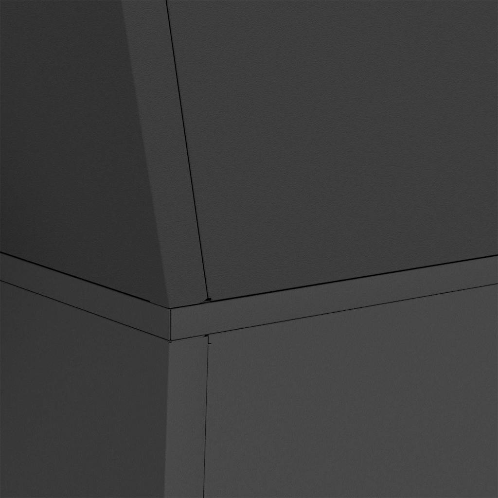 Vaso a Pilastro 2 pz-Set di 2 Fioriera da Esterno-Contenitore per Piante Nero 35 x 35 x 73 cm