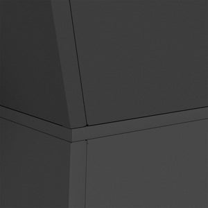 Vaso a Pilastro 2 pz-Set di 2 Fioriera da Esterno-Contenitore per Piante Nero 35 x 35 x 73 cm