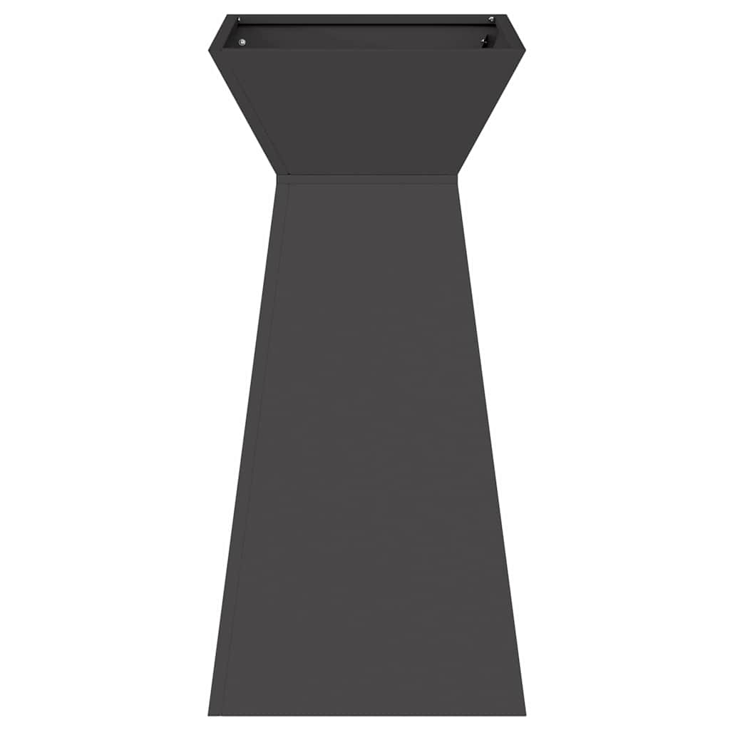 Vaso a Pilastro 2 pz-Set di 2 Fioriera da Esterno-Contenitore per Piante Nero 35 x 35 x 73 cm