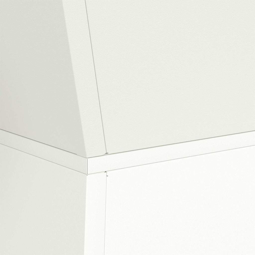 Vaso a Pilastro 2 pz-Set di 2 Fioriera da Esterno-Contenitore per Piante Bianco 35 x 35 x 73 cm