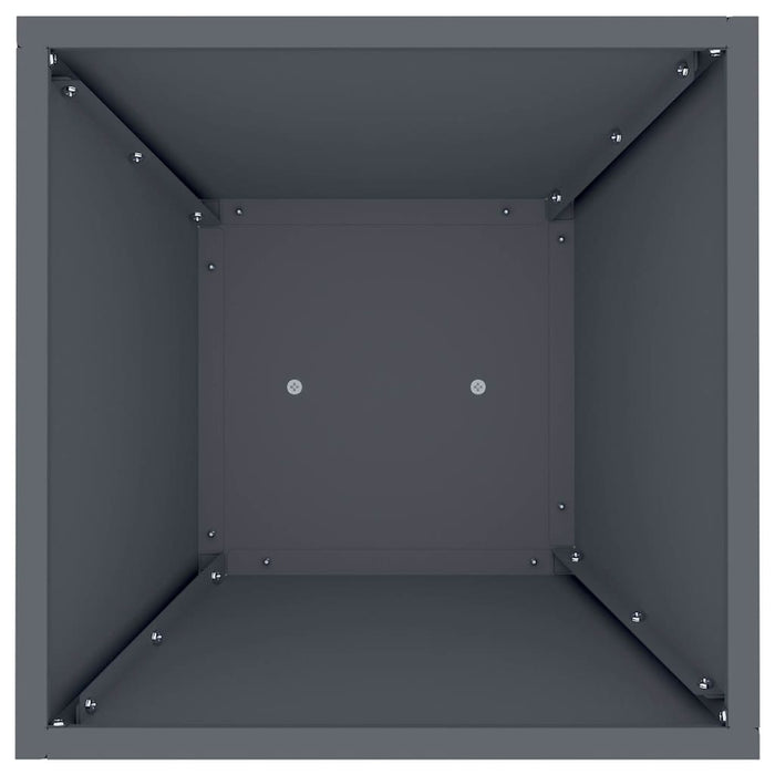 Vaso a Pilastro-Fioriera da Esterno-Contenitore per Piante Antracite 35 x 35 x 73 cm