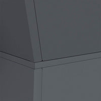 vidaXL Vaso a Pilastro 2 pcs Antracite 35 x 35 x 73 cm Acciaio