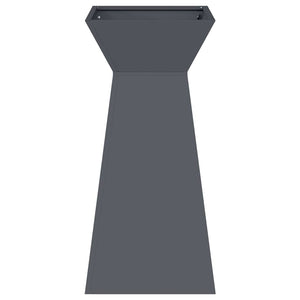 Vasi da giardino a colonna , set di 2 pezzi con ciotola antracite, dimensioni 35x35x73 cm in acciaio. 873843