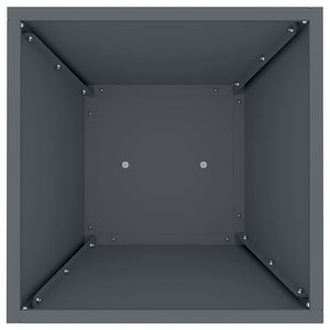 vidaXL Vaso a Pilastro 2 pcs Antracite 35 x 35 x 73 cm Acciaio