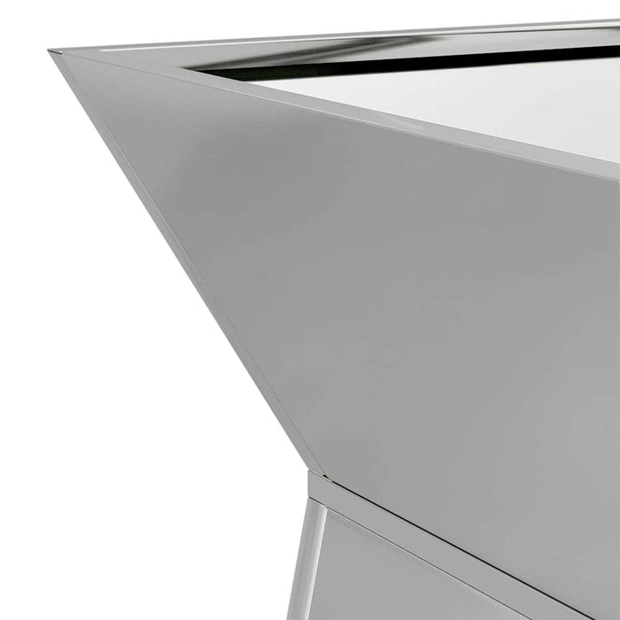 Vaso a Pilastro Argento 35 x 35 x 73 cm Acciaio 873848