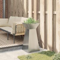 Vaso a Pilastro Argento 35 x 35 x 73 cm Acciaio 873848