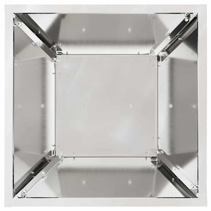 Vaso a Pilastro-Fioriera da Esterno-Contenitore per Piante Argento 35 x 35 x 73 cm