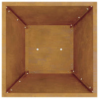 Vaso da giardino  con ciotola, dimensioni 35x35x73 cm, in acciaio Corten. 873850