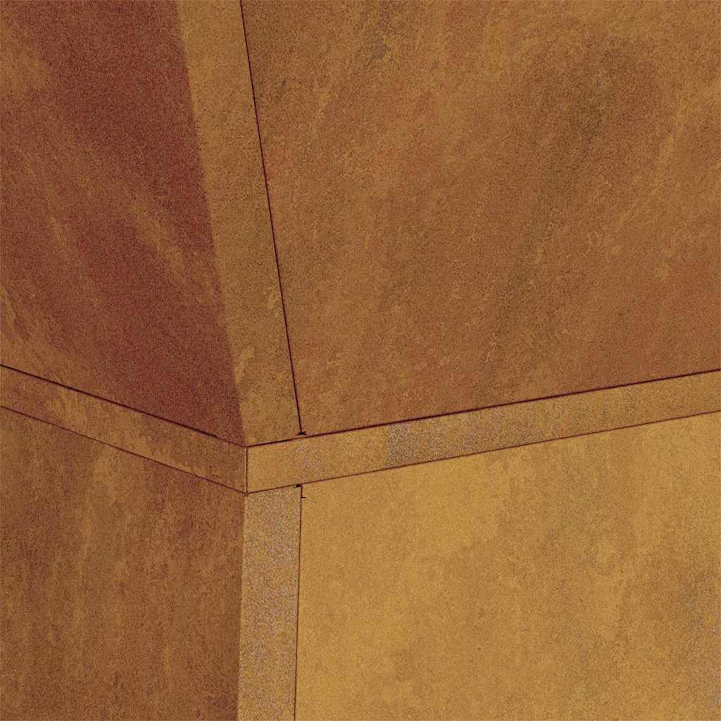 Vasi da Giardino a Colonna di , set da 2 con ciotola, dimensioni 35x35x73 cm in Acciaio Inossidabile. 873851