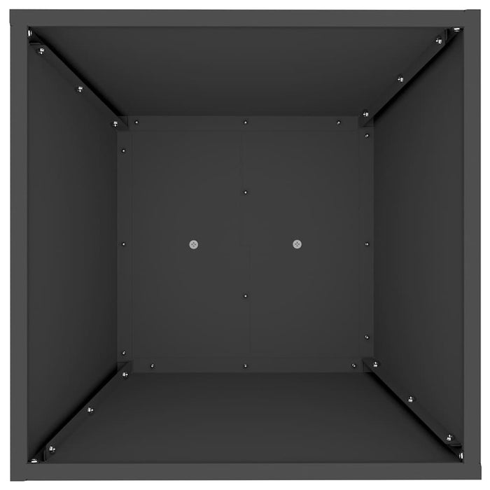 Vaso a Pilastro-Fioriera da Esterno-Contenitore per Piante Nero 40 x 40 x 100 cm