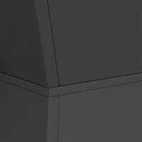 Vaso a Pilastro 2 pz-Set di 2 Fioriera da Esterno-Contenitore per Piante Nero 40 x 40 x 100 cm