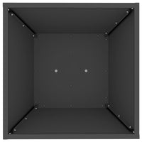 Fioriere a colonna giardino 2 pz con ciotola nera 40x40x100 cm in acciaio. 873853