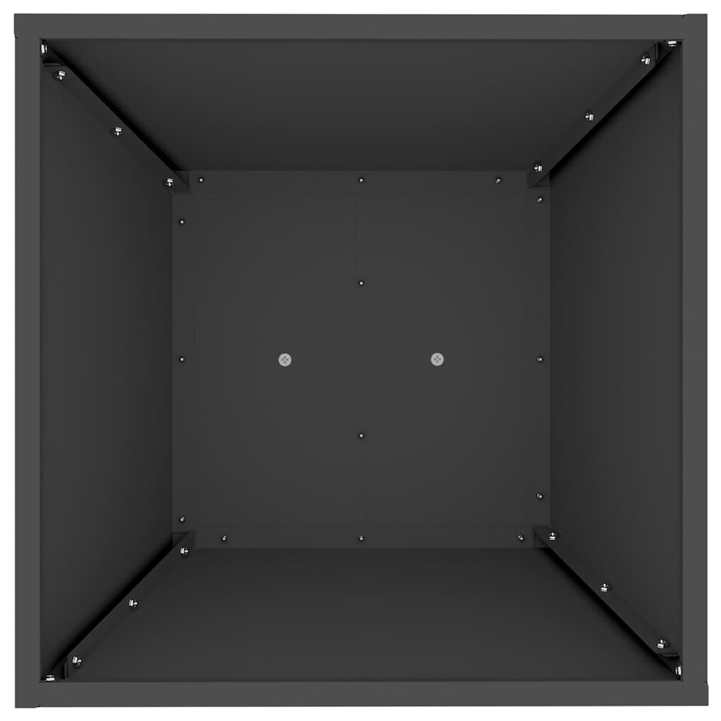 Vaso a Pilastro 2 pz-Set di 2 Fioriera da Esterno-Contenitore per Piante Nero 40 x 40 x 100 cm