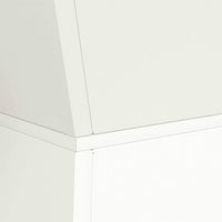 Vaso da Giardino con Ciotola Bianco 40x40x100 cm in Acciaio. 873854