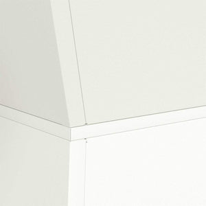 Vaso da Giardino con Ciotola Bianco 40x40x100 cm in Acciaio. 873854