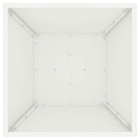 Set di 2 vasi da giardino a colonna  con ciotola bianca, dimensioni 40x40x100 cm, in acciaio. 873855