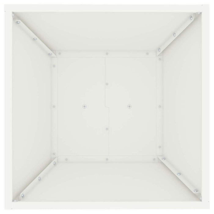 Vaso a Pilastro 2 pz-Set di 2 Fioriera da Esterno-Contenitore per Piante Bianco 40 x 40 x 100 cm