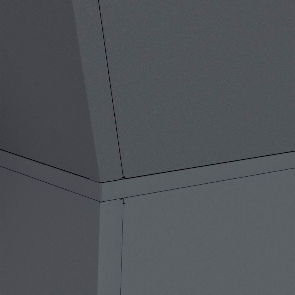 Vasi a colonna per giardino , set da 2 con ciotola antracite, misure 40x40x100 cm, in acciaio. 873857