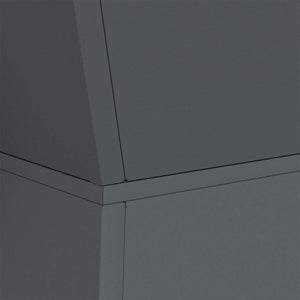 Vasi a colonna per giardino , set da 2 con ciotola antracite, misure 40x40x100 cm, in acciaio. 873857