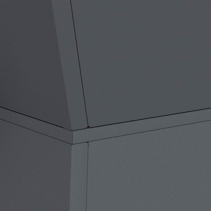 vidaXL Vaso a Pilastro 2 pcs Antracite 40 x 40 x 100 cm Acciaio