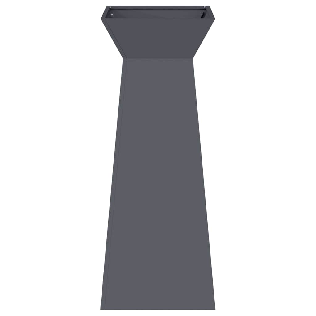 Vaso a Pilastro 2 pz-Set di 2 Fioriera da Esterno-Contenitore per Piante Antracite 40 x 40 x 100 cm