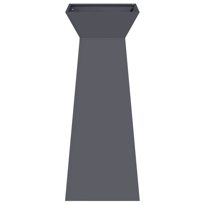 Vaso a Pilastro 2 pz-Set di 2 Fioriera da Esterno-Contenitore per Piante Antracite 40 x 40 x 100 cm