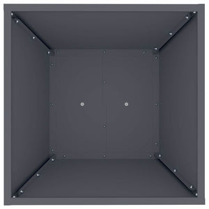 Vasi a colonna per giardino , set da 2 con ciotola antracite, misure 40x40x100 cm, in acciaio. 873857