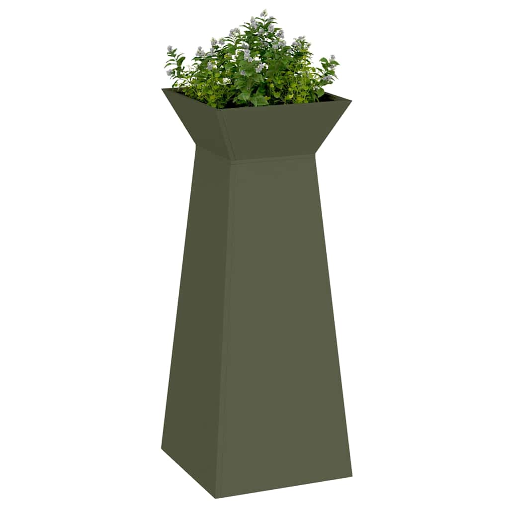Supporto per Piante Verde oliva Metallo 40 x 40 x 101 cm Fioriere 873858