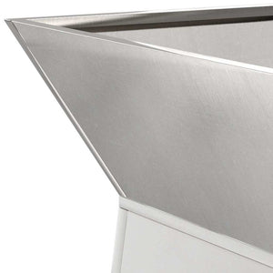 Fioriera a colonna  per giardino, con ciotola, misura 40x40x100 cm, in acciaio inox. 873860