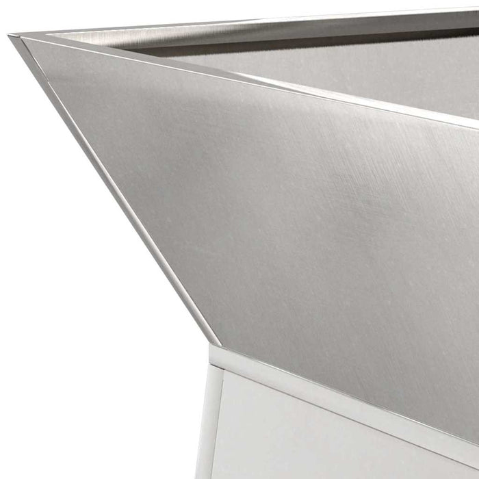 Fioriera a colonna  per giardino, con ciotola, misura 40x40x100 cm, in acciaio inox. 873860