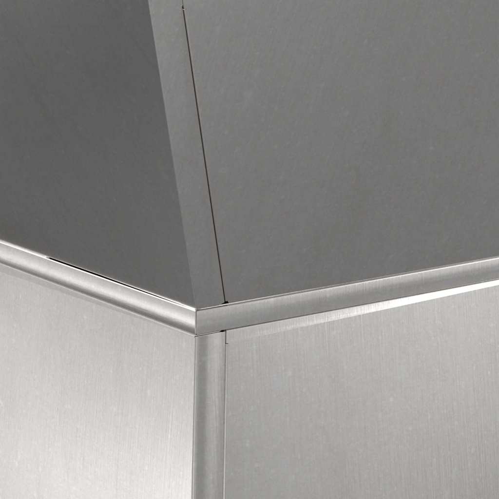 Vaso a Pilastro-Fioriera da Esterno-Contenitore per Piante Argento 40 x 40 x 100 cm 589770